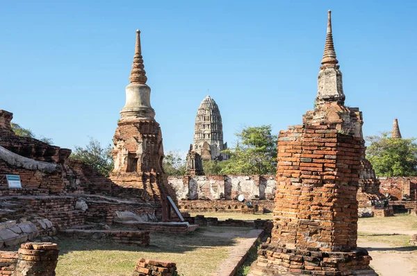 Widok Ruin Starego Miasta Ayutthaya Tajlandia — Zdjęcie stockowe