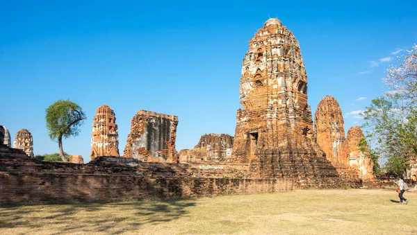 Utsikt Över Ruinerna Den Gamla Staden Ayutthaya Thailand — Stockfoto