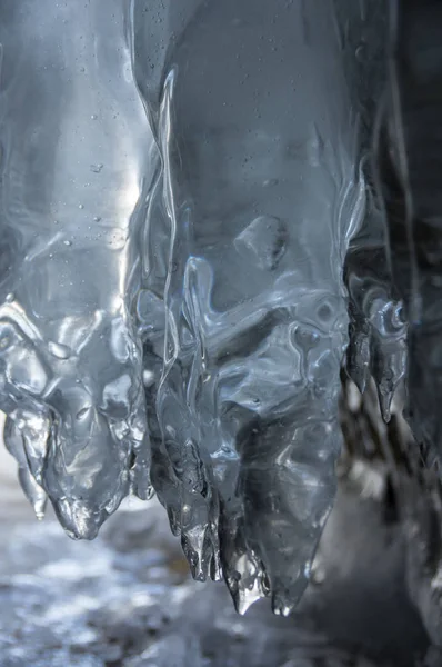 Ice Cave Olkhon Island Baikal Lake Siberia Russia — Stock Photo, Image