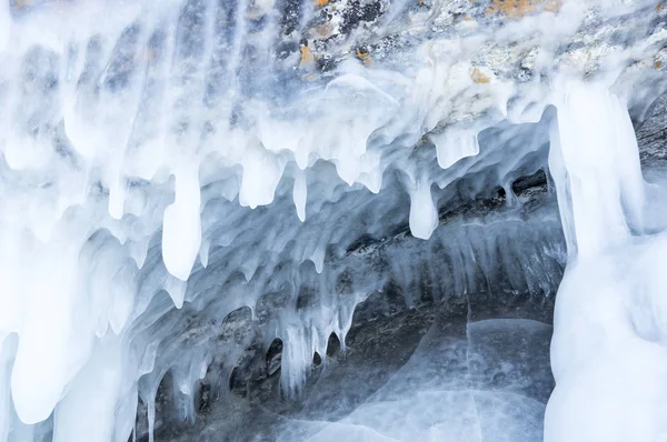 Gelo Lago Baikal Maior Mais Profundo Lago Água Doce Volume — Fotografia de Stock