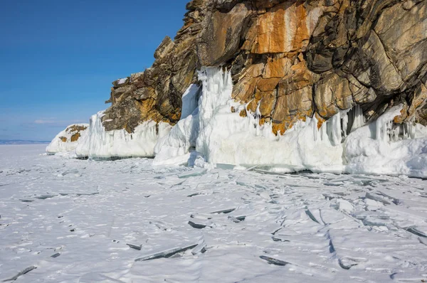 Vista Del Lago Baikal Invierno Lago Agua Dulce Más Profundo —  Fotos de Stock