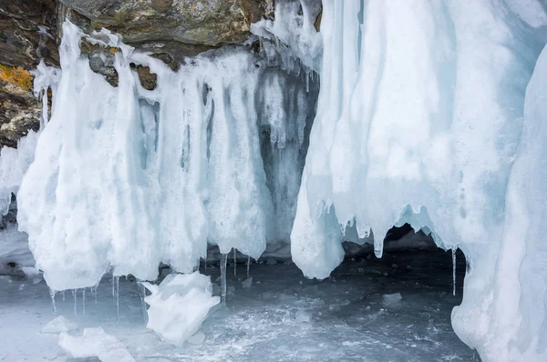 Pohled Jezero Bajkal Zimě Největší Nejhlubší Sladkovodní Jezero Podle Objemu — Stock fotografie