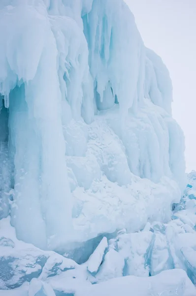 Vista Lago Baikal Inverno Maior Mais Profundo Lago Água Doce — Fotografia de Stock