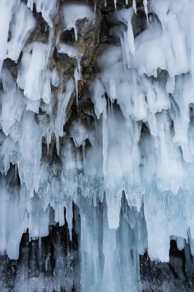 Cueva de hielo en el lago Baikal — Foto de Stock