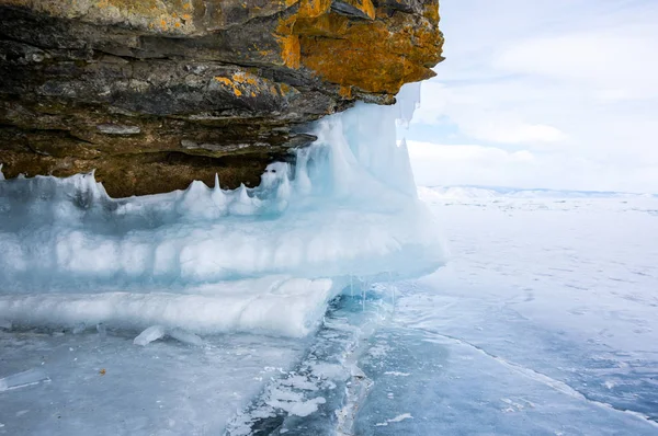 Vista Del Lago Baikal Invierno Lago Agua Dulce Más Profundo —  Fotos de Stock