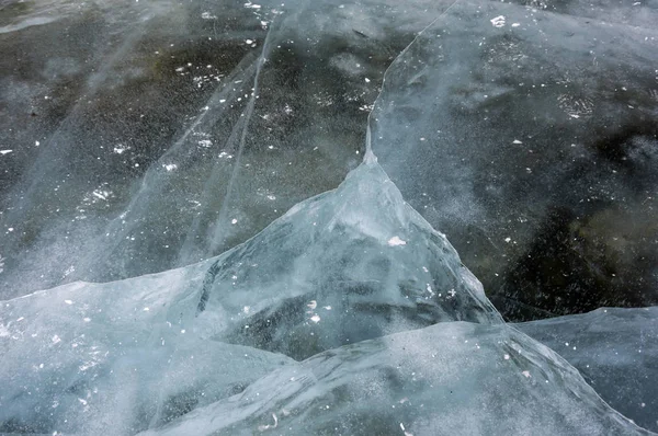 Ice Lake Baikal Deepest Largest Freshwater Lake Volume World Located — Stock Photo, Image