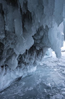 Buz Mağarası Olkhon Adası Baykal Gölü, Sibirya, Rusya Federasyonu