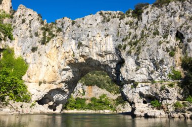 Pont d'Arc bir büyük doğal Ardèche Kanyon, Fransa köprüdür