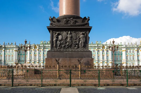 Alexander Column Het Brandpunt Van Palace Square Sint Petersburg Rusland — Stockfoto