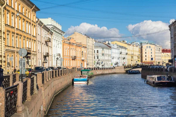 Sankt Petersburg Ryssland Oktober 2016 Utsikt Över Banvallen Moyka Floden — Stockfoto