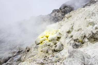 Volkan Sibayak Adası Sumatra, Endonezya krater