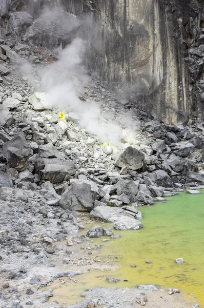 Cratere Del Vulcano Sibayak Sull Isola Sumatra Indonesia — Foto Stock