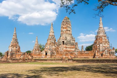Ayutthaya, Tayland eski şehir kalıntıları görünümünü