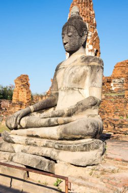 Ayutthaya, Tayland eski şehir kalıntıları görünümünü
