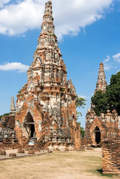 Utsikt Över Ruinerna Den Gamla Staden Ayutthaya Thailand — Stockfoto