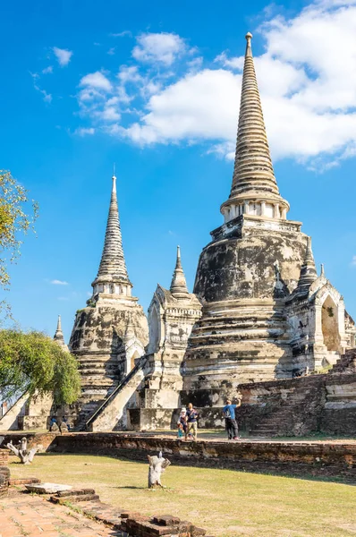 Widok Ruin Starego Miasta Ayutthaya Tajlandia — Zdjęcie stockowe