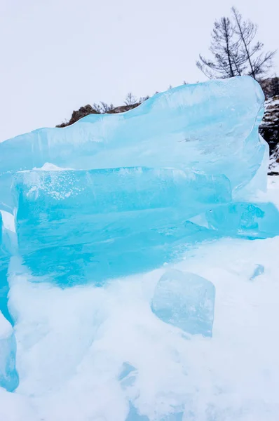 Вид Льоду Тороси Озеро Байкал Olkhon Острова Сибіру Росія — стокове фото