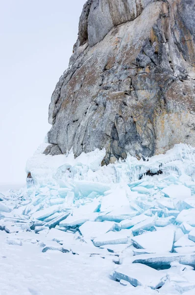 Vista Del Lago Baikal Invierno Lago Agua Dulce Más Profundo —  Fotos de Stock