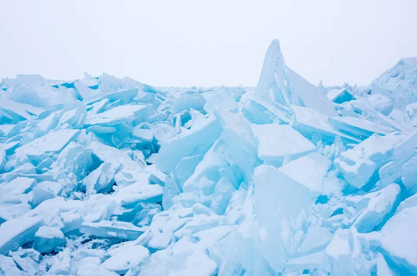 Vista Del Lago Baikal Inverno Lago Acqua Dolce Più Profondo — Foto Stock