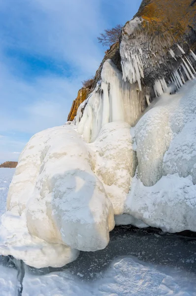 View Lake Baikal Winter Deepest Largest Freshwater Lake Volume World — Stock Photo, Image