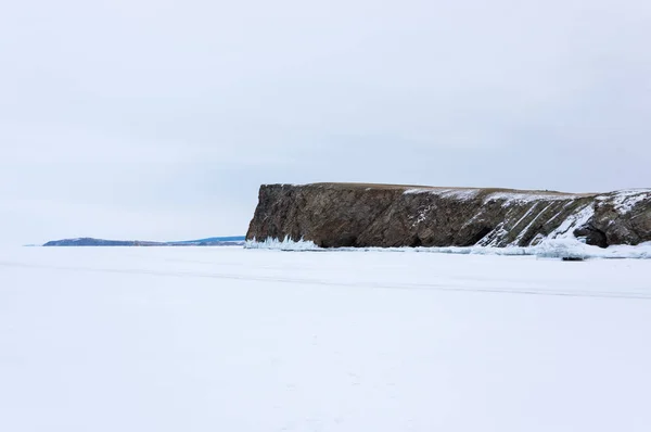 Vista Del Lago Baikal Invierno Lago Agua Dulce Más Profundo —  Fotos de Stock