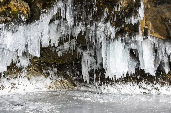 Ice Cave Olkhon Island Baikal Lake Siberia Russia — Stock Photo, Image