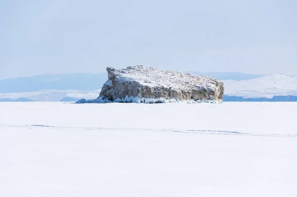 Nézd Bajkál Télen Legmélyebb Legnagyobb Édesvízi Kötet Világban Található Dél — Stock Fotó