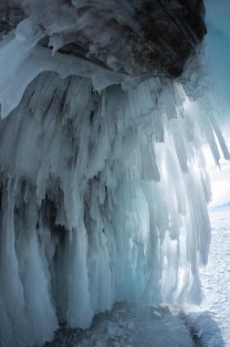 Buz Mağarası adada Baykal Gölü, Sibirya, Rusya Federasyonu