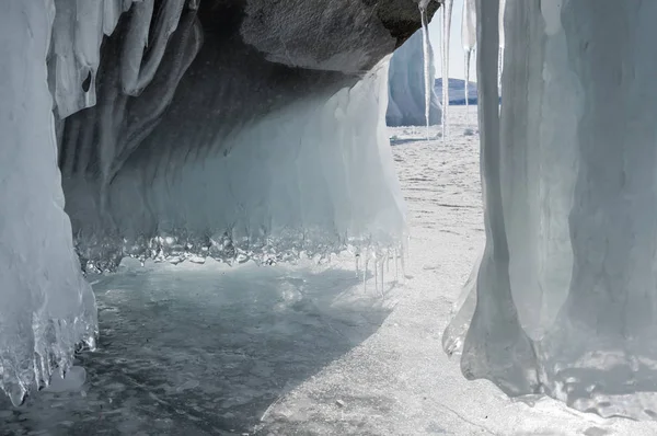 Ice Cave Island Baikal Lake Siberia Russia — Stock Photo, Image