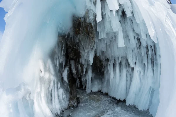 Cueva Hielo Isla Lago Baikal Siberia Rusia —  Fotos de Stock