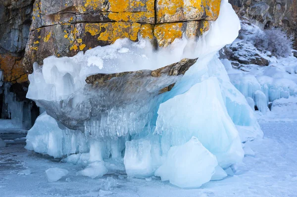 The coast of Lake Baikal in winter, Siberia, Russia