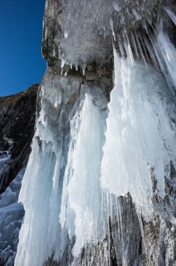 Kışın, Sibirya, Rusya Federasyonu Deniz baykal Olkhon sahil adada