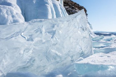 Kışın, Sibirya, Rusya Federasyonu Deniz baykal Olkhon sahil adada