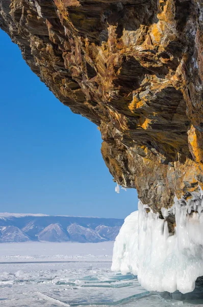 겨울에서는 시베리아 러시아 바이칼 호수에 — 스톡 사진