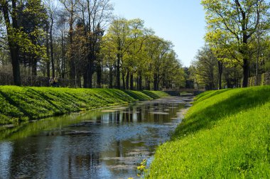Görünümünü Alexander parkta Puşkin, Saint-Petersburg, Rusya Federasyonu