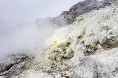 Volkan Sibayak Adası Sumatra, Endonezya krater