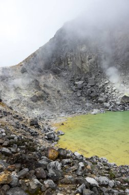 Volkan Sibayak Adası Sumatra, Endonezya krater
