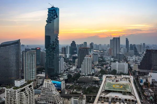 Bangkok Thailand Janeiro 2017 Vista Mahanakhon Edifício Mais Alto Tailândia — Fotografia de Stock