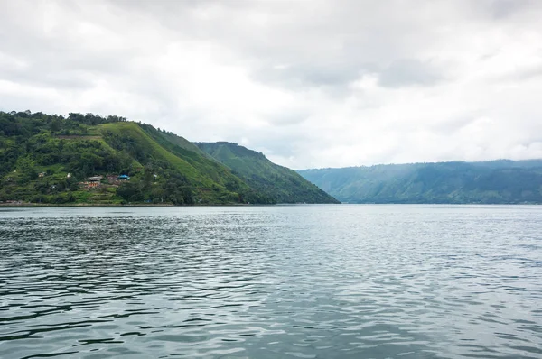 Lake Toba Een Grote Natuurlijke Meer Bezetten Caldera Van Een — Stockfoto