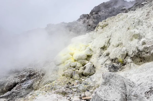 Cratere Del Vulcano Sibayak Sull Isola Sumatra Indonesia — Foto Stock