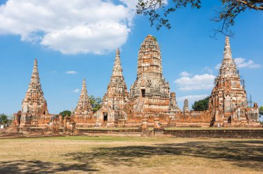 Ayutthaya, Tayland eski şehir kalıntıları görünümünü