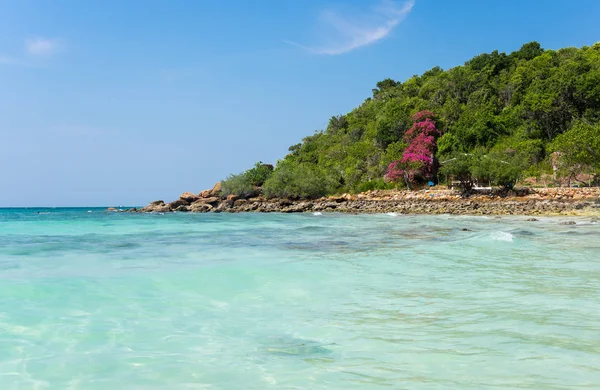 Costa Ilha Lan Golfo Tailândia Perto Pattaya Tailândia — Fotografia de Stock
