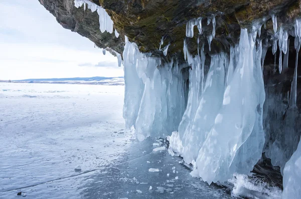 View of Lake Baikal in winter, the deepest and largest freshwater lake by volume in the world, located in southern Siberia, Russia