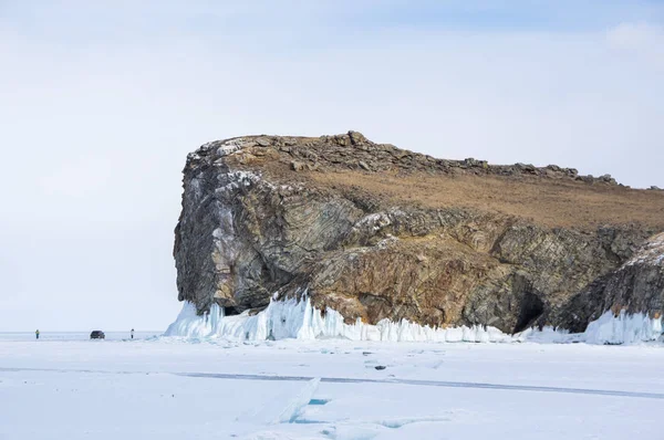 Het Eiland Van Kust Van Olkhon Baikal Lake Siberië Rusland — Stockfoto