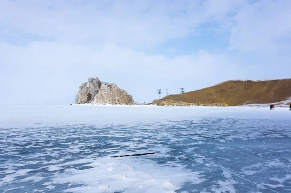 Cape Burkhan Shaman Rock Olkhon Island Baikal Lake Siberia Russia — Stock Photo, Image