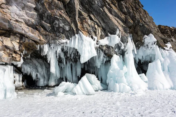 View Lake Baikal Winter Deepest Largest Freshwater Lake Volume World — Stock Photo, Image