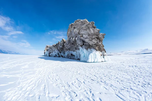 View Lake Baikal Winter Deepest Largest Freshwater Lake Volume World Stock Photo