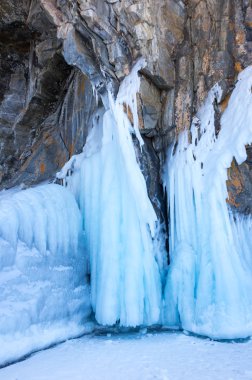 Sahil, Deniz baykal kışın, Sibirya, Rusya Federasyonu