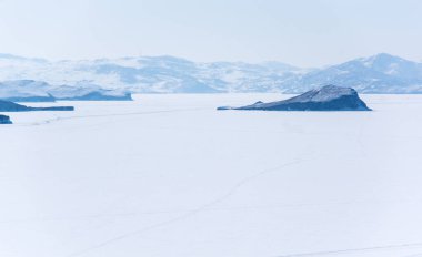 Panoramik Olkhon Adası Baykal Gölü, Sibirya, Rusya Federasyonu