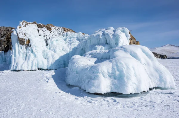 Côte Lac Baïkal Hiver Sibérie Russie — Photo